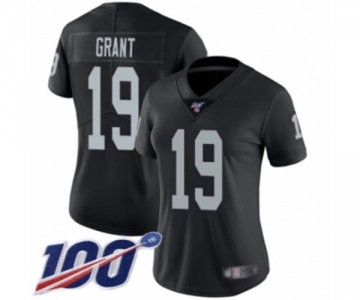 Women's Oakland Raiders #19 Ryan Grant Black Team Color Vapor Untouchable Limited Player 100th Season Football Jersey