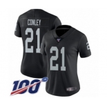 Women's Oakland Raiders #21 Gareon Conley Black Team Color Vapor Untouchable Limited Player 100th Season Football Jersey