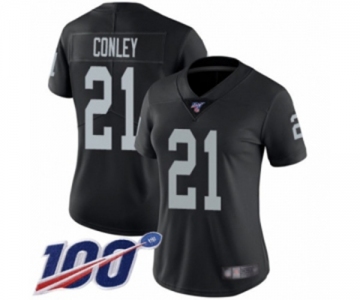 Women's Oakland Raiders #21 Gareon Conley Black Team Color Vapor Untouchable Limited Player 100th Season Football Jersey