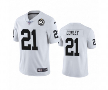 Women's Oakland Raiders #21 Gareon Conley White 60th Anniversary Vapor Untouchable Limited Player 100th Season Football Jersey