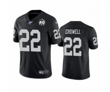 Women's Oakland Raiders #22 Isaiah Crowell Black 60th Anniversary Vapor Untouchable Limited Player 100th Season Football Jersey