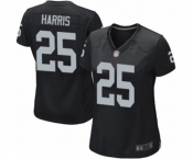 Women's Oakland Raiders #25 Erik Harris Game Black Team Color Football Jersey