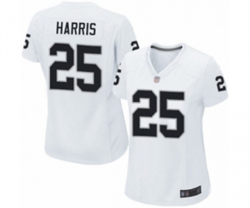 Women's Oakland Raiders #25 Erik Harris Game White Football Jersey