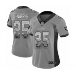 Women's Oakland Raiders #25 Erik Harris Limited Gray Rush Drift Fashion Football Jersey