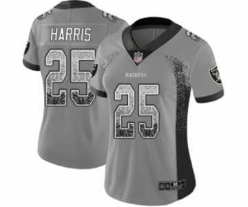 Women's Oakland Raiders #25 Erik Harris Limited Gray Rush Drift Fashion Football Jersey