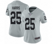 Women's Oakland Raiders #25 Erik Harris Limited Silver Inverted Legend Football Jersey