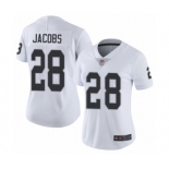 Women's Oakland Raiders #28 Josh Jacobs White Vapor Untouchable Limited Player Football Jersey