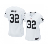 Women's Oakland Raiders #32 Marcus Allen Game White Football Jersey