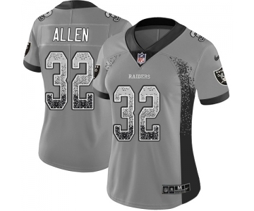 Women's Oakland Raiders #32 Marcus Allen Limited Gray Rush Drift Fashion Football Jersey