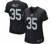 Women's Oakland Raiders #35 Curtis Riley Game Black Team Color Football Jersey