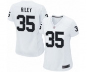 Women's Oakland Raiders #35 Curtis Riley Game White Football Jersey