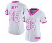 Women's Oakland Raiders #35 Curtis Riley Limited White Pink Rush Fashion Football Jersey