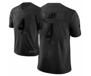 Women's Oakland Raiders #4 Derek Carr Limited Black City Edition Football Jersey