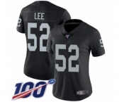 Women's Oakland Raiders #52 Marquel Lee Black Team Color Vapor Untouchable Limited Player 100th Season Football Jersey