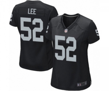 Women's Oakland Raiders #52 Marquel Lee Game Black Team Color Football Jersey