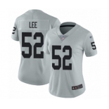 Women's Oakland Raiders #52 Marquel Lee Limited Silver Inverted Legend Football Jersey