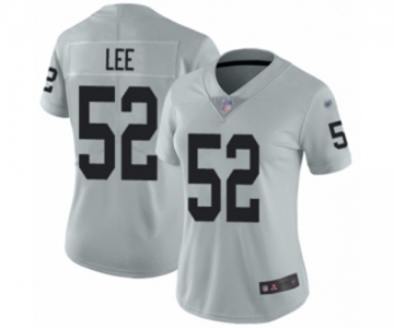 Women's Oakland Raiders #52 Marquel Lee Limited Silver Inverted Legend Football Jersey