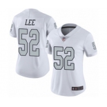 Women's Oakland Raiders #52 Marquel Lee Limited White Rush Vapor Untouchable Football Jersey