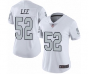 Women's Oakland Raiders #52 Marquel Lee Limited White Rush Vapor Untouchable Football Jersey