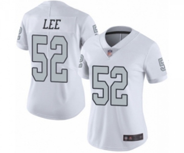 Women's Oakland Raiders #52 Marquel Lee Limited White Rush Vapor Untouchable Football Jersey