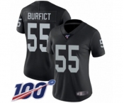 Women's Oakland Raiders #55 Vontaze Burfict Black Team Color Vapor Untouchable Limited Player 100th Season Football Jersey