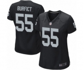 Women's Oakland Raiders #55 Vontaze Burfict Game Black Team Color Football Jersey