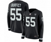 Women's Oakland Raiders #55 Vontaze Burfict Limited Black Therma Long Sleeve Football Jersey