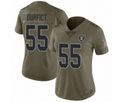 Women's Oakland Raiders #55 Vontaze Burfict Limited Olive 2017 Salute to Service Football Jersey