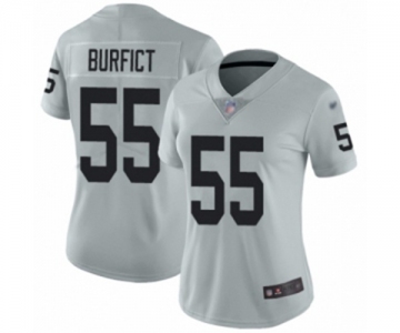 Women's Oakland Raiders #55 Vontaze Burfict Limited Silver Inverted Legend Football Jersey