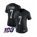 Women's Oakland Raiders #7 Mike Glennon Black Team Color Vapor Untouchable Limited Player 100th Season Football Jersey