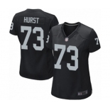 Women's Oakland Raiders #73 Maurice Hurst Game Black Team Color Football Jersey