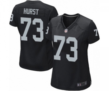 Women's Oakland Raiders #73 Maurice Hurst Game Black Team Color Football Jersey