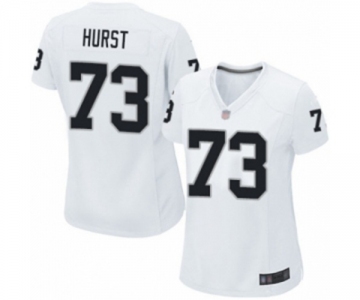 Women's Oakland Raiders #73 Maurice Hurst Game White Football Jersey