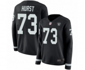 Women's Oakland Raiders #73 Maurice Hurst Limited Black Therma Long Sleeve Football Jersey