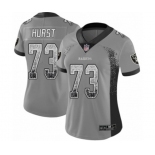 Women's Oakland Raiders #73 Maurice Hurst Limited Gray Rush Drift Fashion Football Jersey