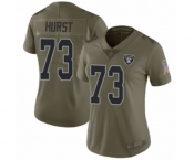 Women's Oakland Raiders #73 Maurice Hurst Limited Olive 2017 Salute to Service Football Jersey