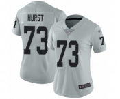 Women's Oakland Raiders #73 Maurice Hurst Limited Silver Inverted Legend Football Jersey