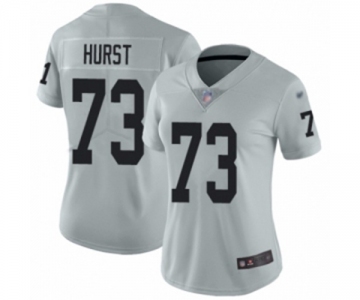 Women's Oakland Raiders #73 Maurice Hurst Limited Silver Inverted Legend Football Jersey