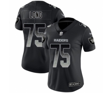 Women's Oakland Raiders #75 Howie Long Black Smoke Fashion Limited Football Jersey