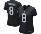 Women's Oakland Raiders #8 Daniel Carlson Game Black Team Color Football Jersey