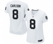 Women's Oakland Raiders #8 Daniel Carlson Game White Football Jersey