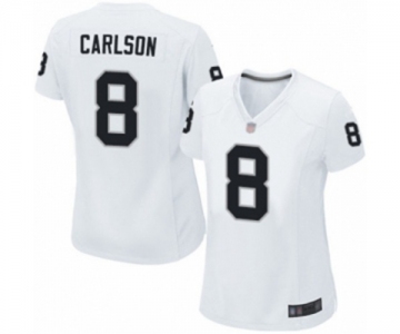 Women's Oakland Raiders #8 Daniel Carlson Game White Football Jersey