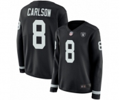 Women's Oakland Raiders #8 Daniel Carlson Limited Black Therma Long Sleeve Football Jersey