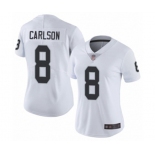 Women's Oakland Raiders #8 Daniel Carlson White Vapor Untouchable Limited Player Football Jersey