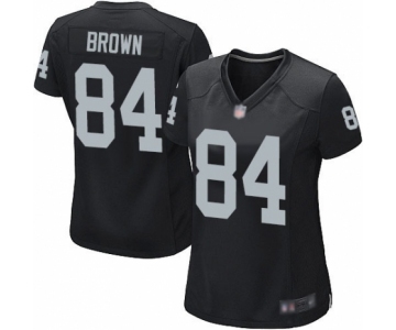 Women's Oakland Raiders #84 Antonio Brown Game Black Team Color Football Jersey