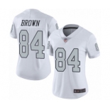 Women's Oakland Raiders #84 Antonio Brown Limited White Rush Vapor Untouchable Football Jersey