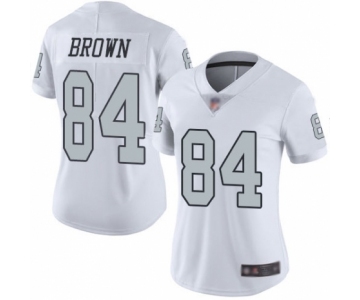 Women's Oakland Raiders #84 Antonio Brown Limited White Rush Vapor Untouchable Football Jersey