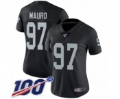 Women's Oakland Raiders #97 Josh Mauro Black Team Color Vapor Untouchable Limited Player 100th Season Football Jersey