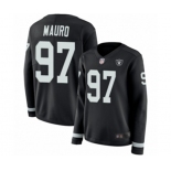 Women's Oakland Raiders #97 Josh Mauro Limited Black Therma Long Sleeve Football Jersey