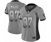 Women's Oakland Raiders #97 Josh Mauro Limited Gray Rush Drift Fashion Football Jersey